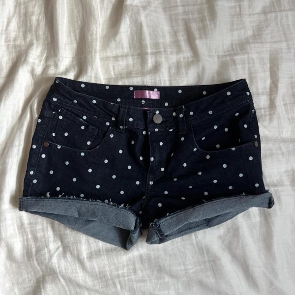 Aqua Women's Navy and Black Shorts