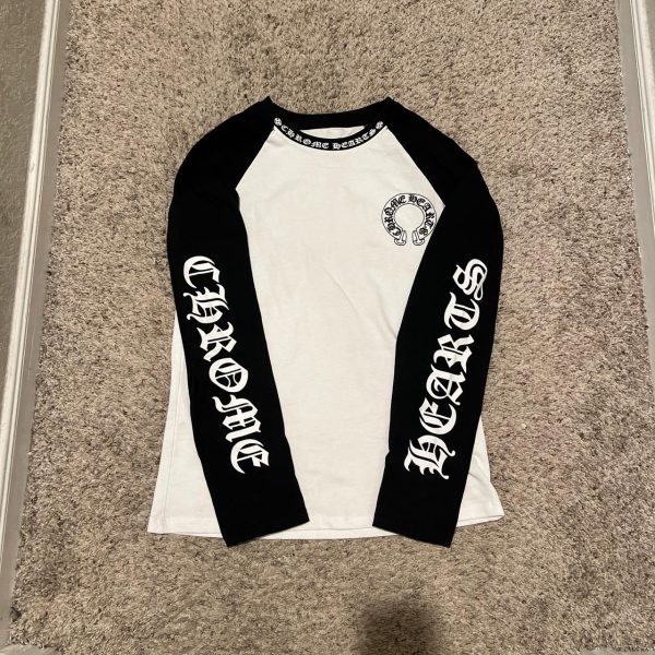 Chrome Hearts Men's White and Black T-shirt