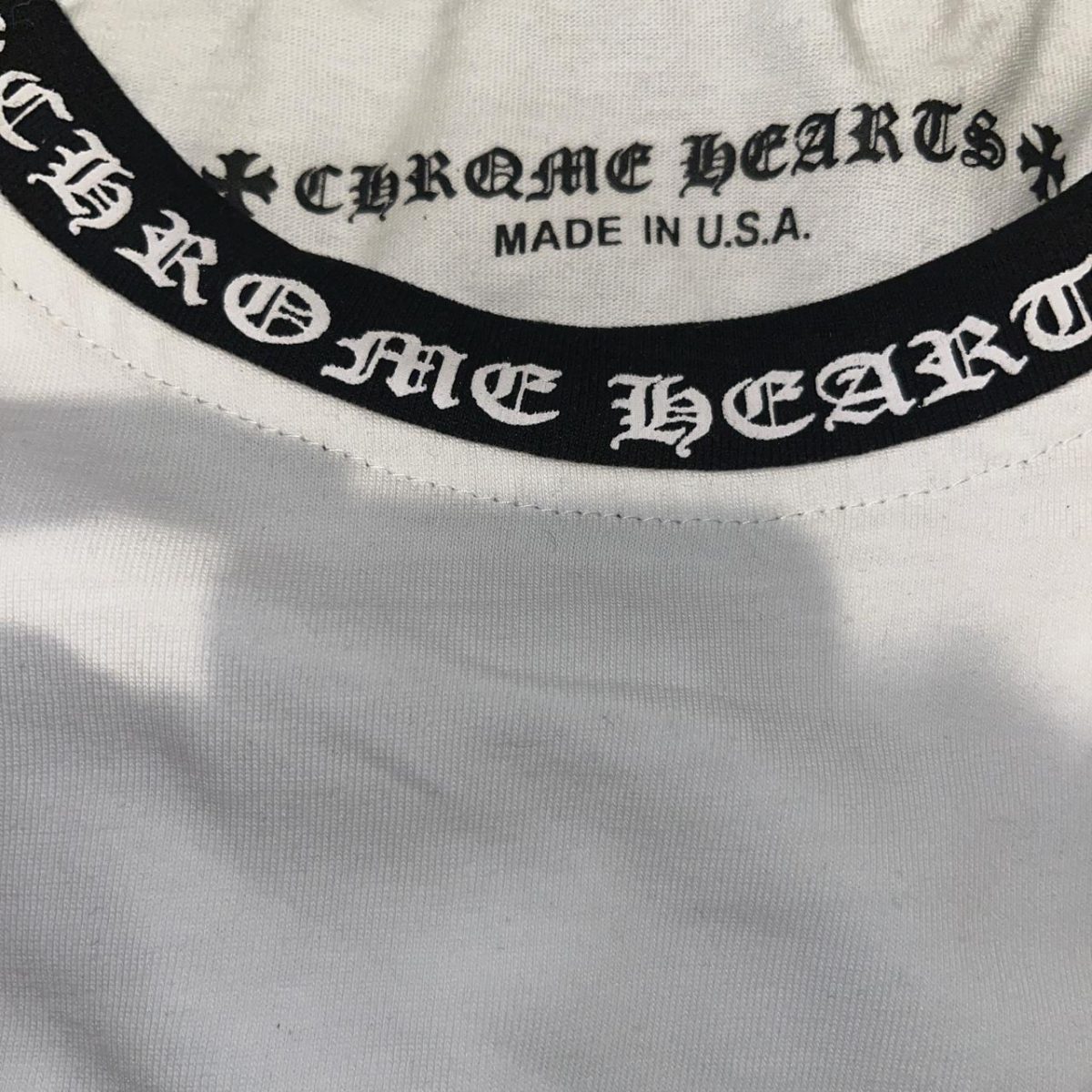 Chrome Hearts Men's White and Black T-shirt - Image 3