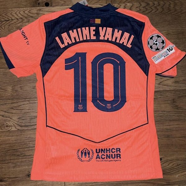 Fc Barcelona orange kit Lamine Yamal