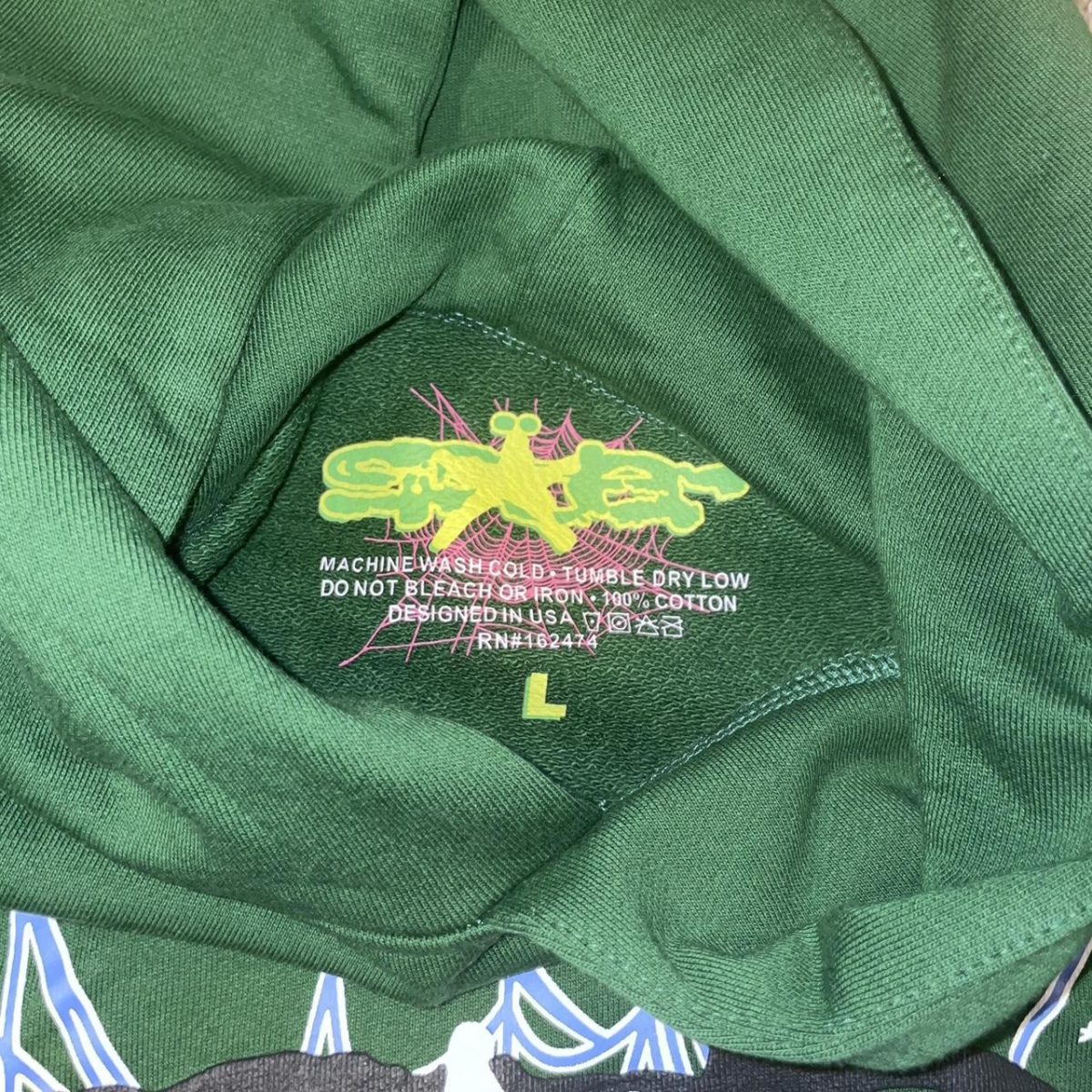 Green Spider Web Hoodie - Image 3