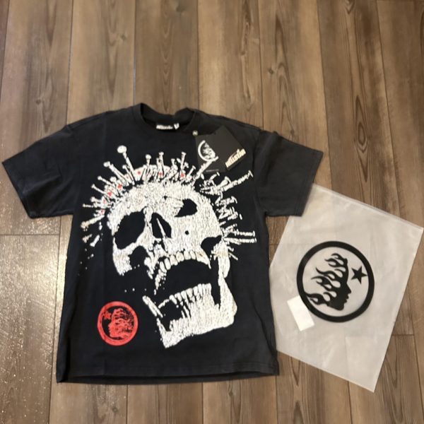 Hellstar Men's Black and Navy Shirt