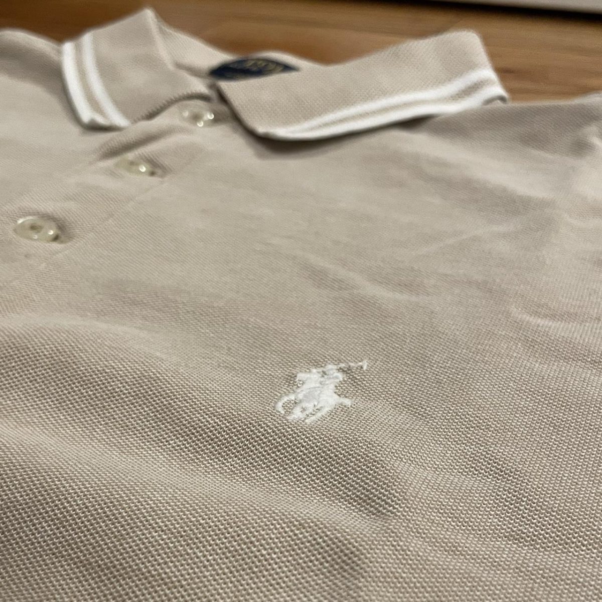 Polo Ralph Lauren Men's cream shirt - Image 2