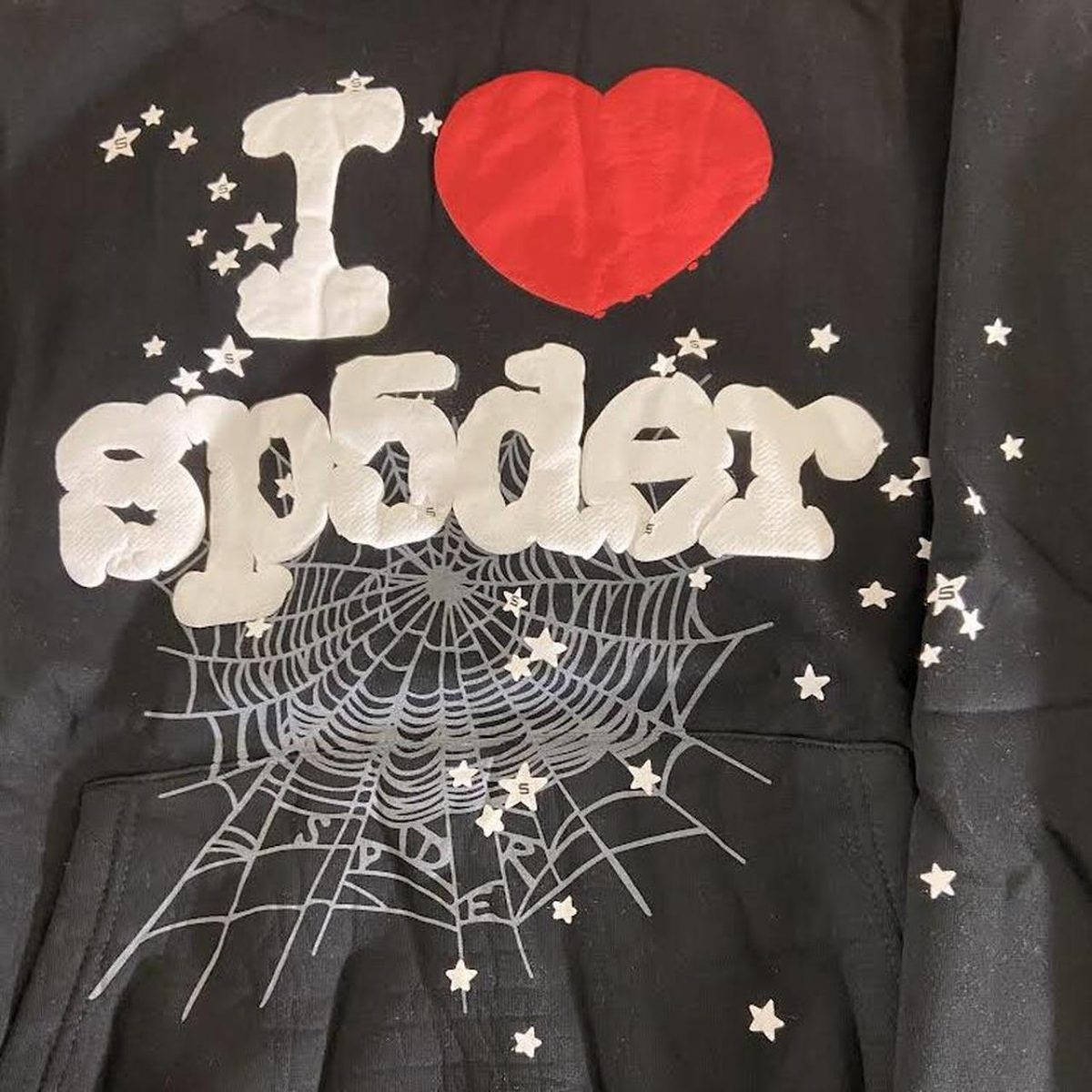 I Love Spider Hoodie Black - Image 3