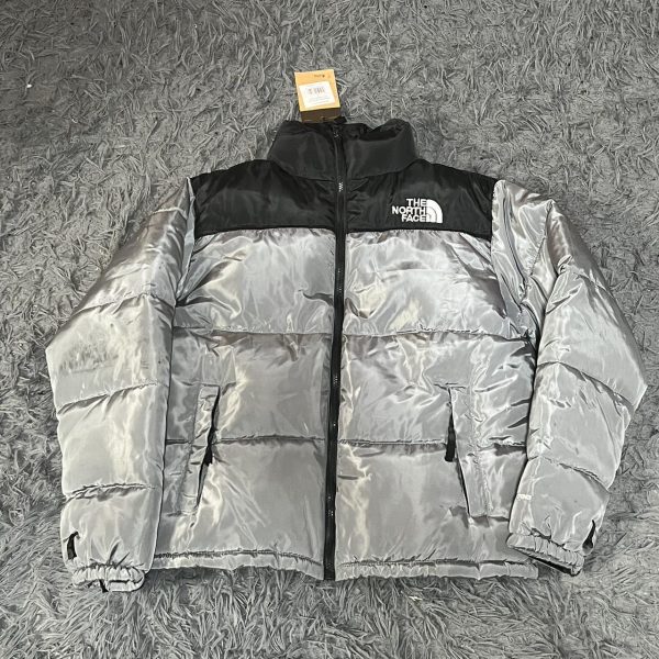 The North Face Men's Silver and Black Jacket