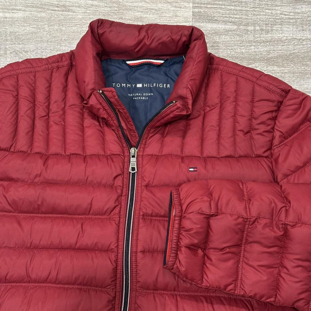 Tommy Hilfiger Men's Red and Burgundy Jacket - Image 2