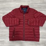 Tommy Hilfiger Men's Red and Burgundy Jacket