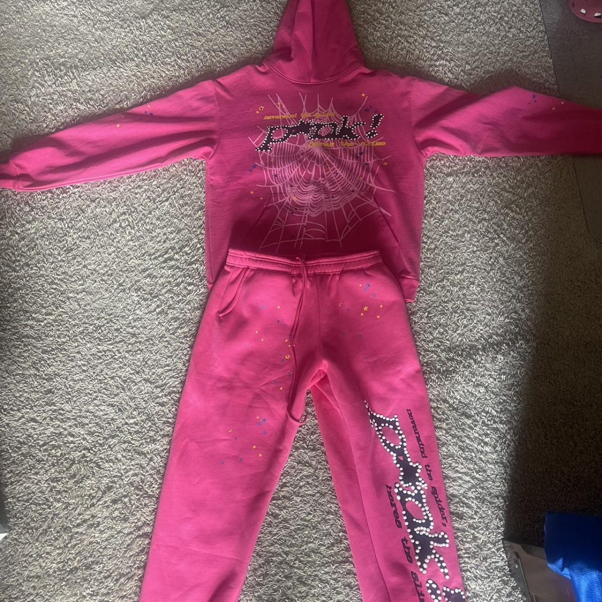 Spider Pink Men's Tracksuit - Image 1